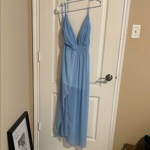 Elegant Blue Women's Dress